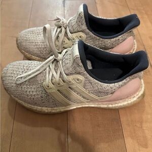 Adidas Women's Knit Sneakers in Gray and Pink